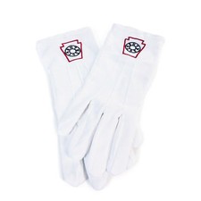 Masonic Freemasons Mark Degree White 100 Cotton lodge Gloves