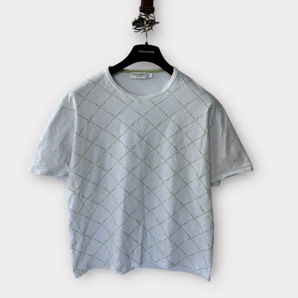 T shirt vintage Yves Saint Laurent monogramma