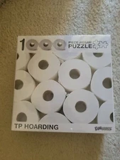 Funwares TP Hoarding Toilet Paper Puzzle 1000 Piece Jigsaw White 27 X 19 inch