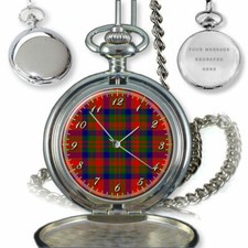 MATHESON SCOTTISH CLAN TARTAN POCKET WATCH BIRTHDAY BEST GIFT ENGRAVED