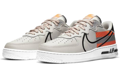 Nike Air Force 1 React x 3M Gray Orange - CT3316-002 | eBay