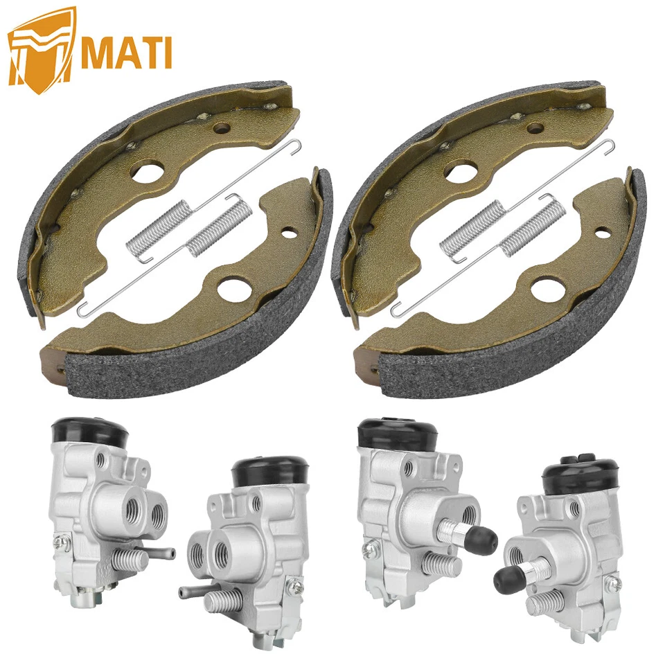 Front Brake Wheel Cylinders w/Shoes Kit All 4 for Honda Foreman 450 TRX450 98-04 - Image 2 of 4