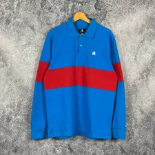 Converse Golf Le Fleur Rugby Polo Long Sleeve Tyler Creator Blue/Red Size M