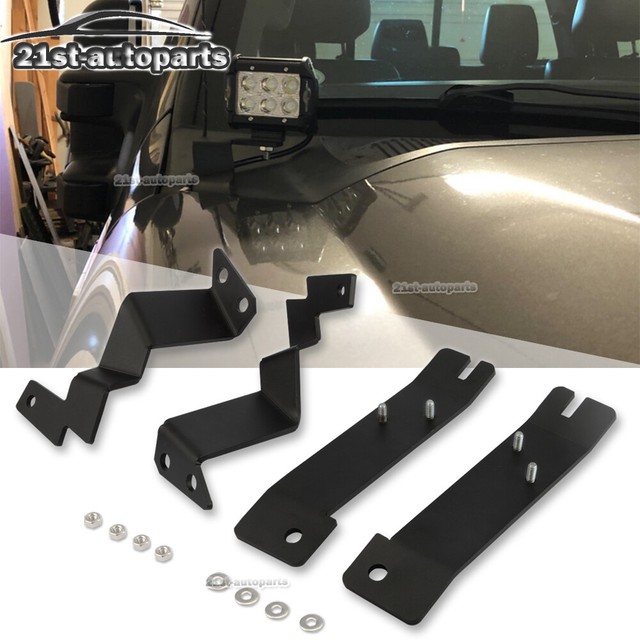 Upper Hood Hinge APillar Fog Light Bracket Kit For Ford F250 F350