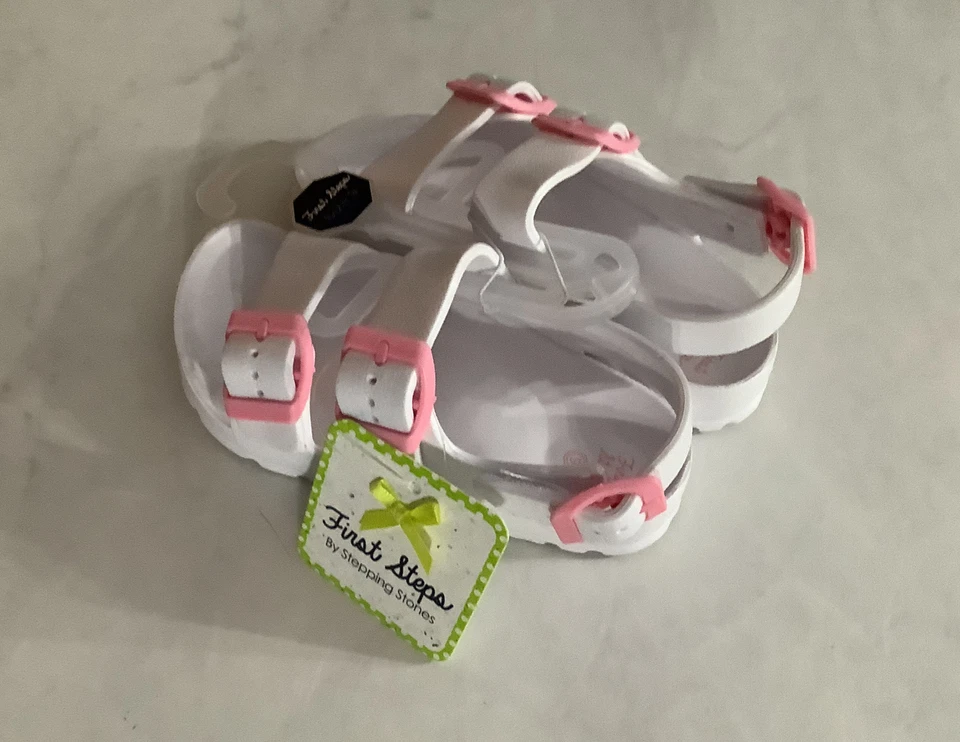 First Steps by Stepping Stones First Walker Sandalias con Correa al Tobillo para Niña Zapatos Talla 9 Foto 4 de 4