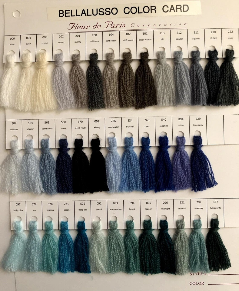 Bella Lusso Crewel Wool - Colors 000-417 - Part 1 of 3 - Image 3 of 4