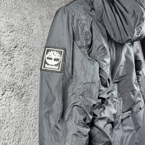 Timberland Snow Jacket Boys S 7/8 Hooded Hybrid Ski Waterproof Insulated Black - Picture 9 of 19