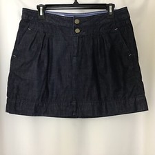 Women  s Gap Blue Dark Wash Gap1969 Denim Pleated Front Mini Skirt Size 6