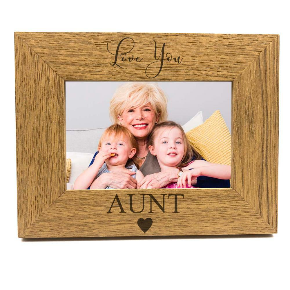 Love You Aunt Engraved Wooden finish Photo Frame FW385