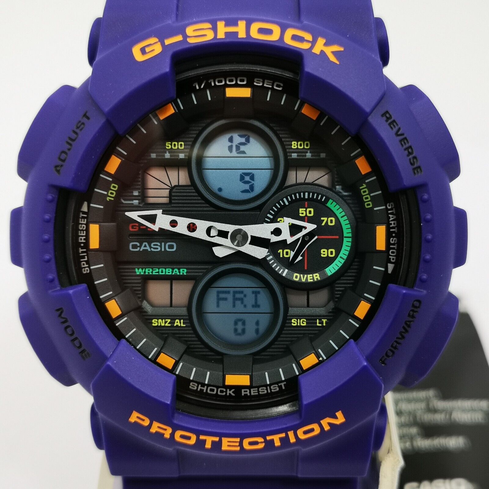 CASIO G-SHOCK GA-140-6A Purple Analog Digital Men's Watch New in Box