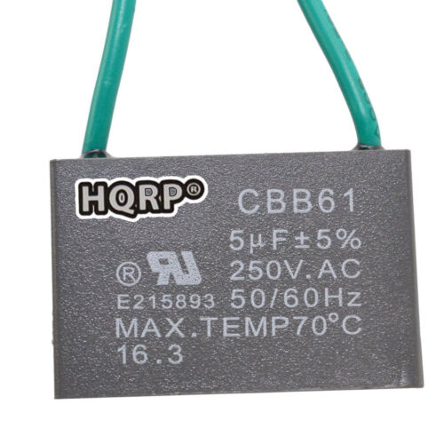 Ventilador de techo HQRP CBB61 250VAC / CBB65 370-440VAC condensadores de arranque de motor de doble funcionamiento - Imagen 14 de 26