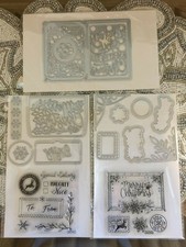 Sizzix Mini Holiday Cardmaking Envelope Liner Stamps and Dies Set New