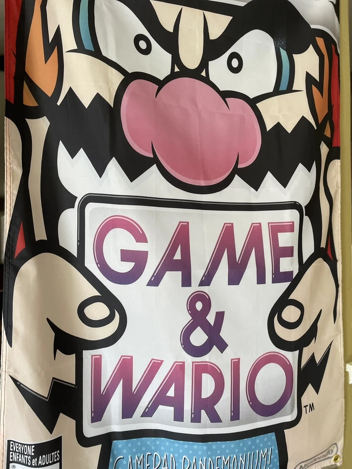 Game & Wario 5ft Flag Nintendo Wii U 2013 Banner Poster Super Mario Bros - Image 3 of 3