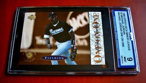 1995 Upper Deck Minor League #2 Michael Jordan ONE ON ONE Baseball Card ~ ISA 9