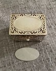 Things Remembered Silver Plated Filigree Ring Jewelry Trinket Box  4x2.5" & 2.5" — photo 1