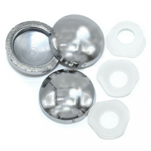 2 PIECE PLASTIC DOME SCREW COVER CAP CHROME WHITE PLASTIDOME CAPS eBay