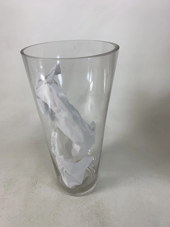 WGV 子弹花束玻璃花瓶宽 5.5 英寸高 12 英寸 1 件 (VTC0512) — 第 3/4 张图片