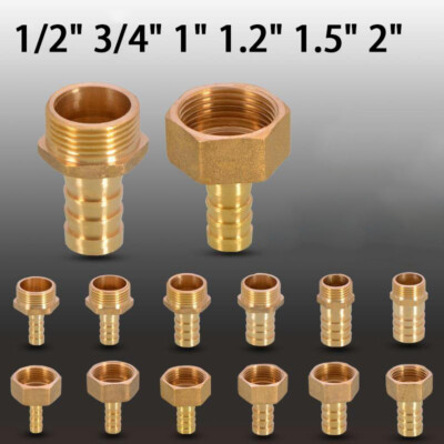 Messing Schlauchtülle Schlauchnippel Rohrfitting 1/2'' 3/4'' 1'' 1.2'' 1.5'' 2''