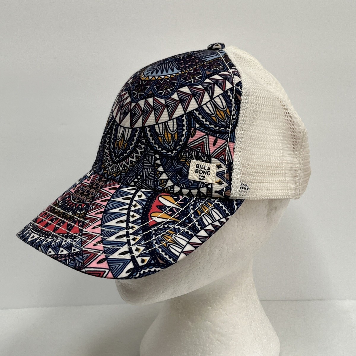 Billabong Hat Cap Mesh Snapback Blue White Adjustable Mens