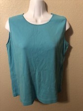 Women’s Turquoise Tank Top by Christopher and banks Size L Preowned