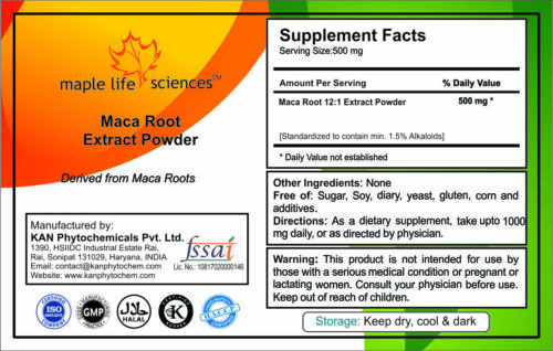 Maca Root Extract (Lepidium meyenii) Powder, Enhance energy, sex drive, libidoER - Photo 1/1