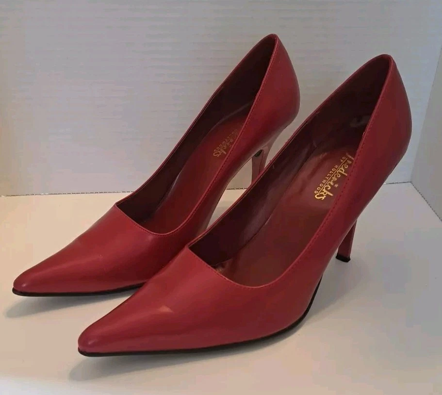 Fredrick's of Hollywood Red Patent Leather Pumps Size 8.5M 8 1/2 Heels Shoes - Image 4 of 4