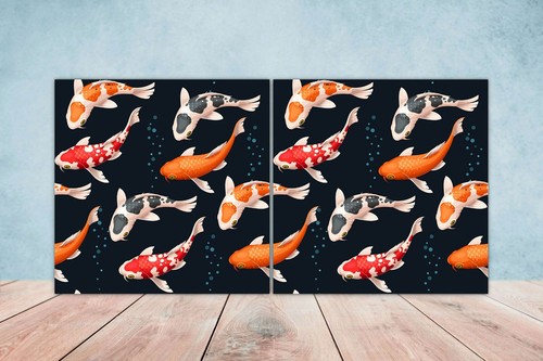 Koi Fish Ceramic Wall Tiles Kitchen Shower Backsplash Japanese Tiles Japan - Afbeelding 1 van 2