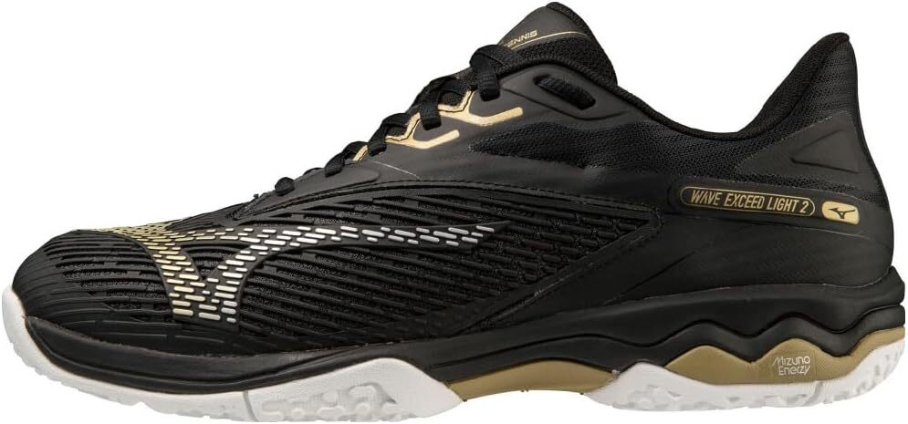 MIZUNO Tennis Shoes WAVE EXCEED LIGHT 2 WIDE OC Black/Gold