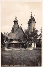 792765) AK Kirche Wang Riesengebirge Schlesien gelaufen 1933