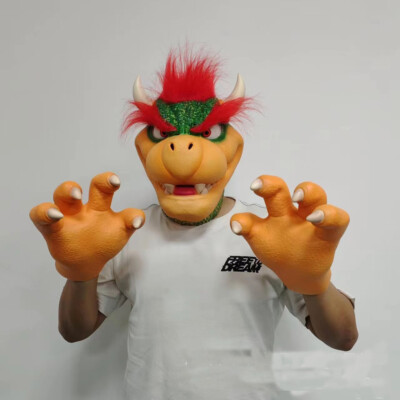 Cosplay Super Mario Bowser Maske Kralle Handschuhe Halloween Maskerade Props