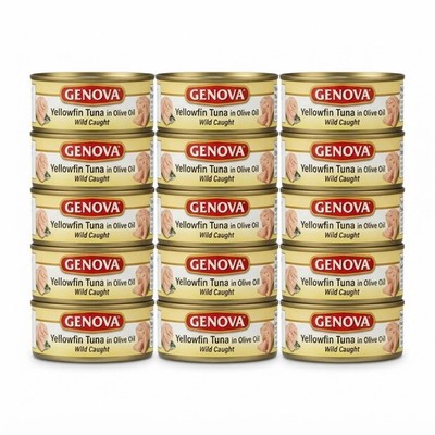 Yellowfin Tuna in Olive Oil 5oz Cans Pack of 12 Wild Caught