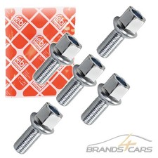 5x FEBI RADBOLZEN SCHRAUBEN M12 x 1,5 x 24 mm KUGELBUND SW17 50024744