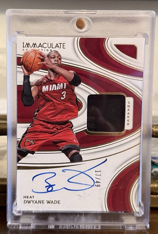 2023-24 Panini Immaculate DWAYNE WADE GAME USED SNEAKER Patch Auto 17/49