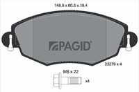 Bremsbelagsatz Scheibenbremse Pagid T1210N FüR Ford Mondeo 3 B4Y Turnier BWY B5Y