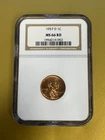 1957 D Lincoln Wheat Penny 1 Cent NGC MS 66 RD #22