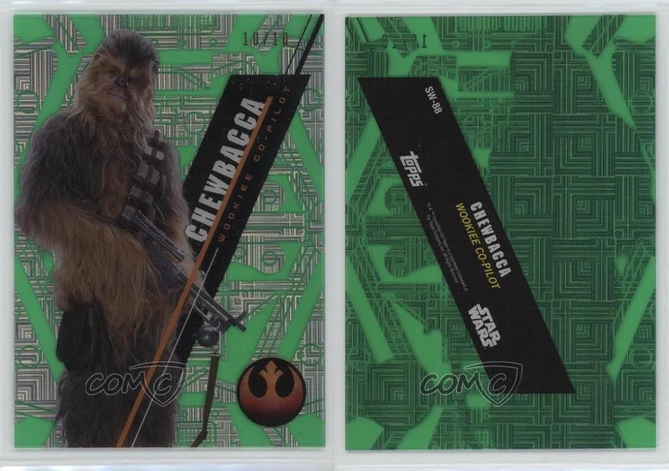 2016 Star Wars High Tek Pattern 1 Green Cube Diffractor 10/10 Chewbacca 09q5 - Image 3 of 3