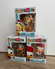 Funko Pop Lot Of 3 Disney Tigger, Donald Duck & Daisy Duck Christmas Edition