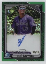 2024 Bowman Green Shimmer Refractor 56/99 Erick Bautista #CPA-EB Auto 0zt1