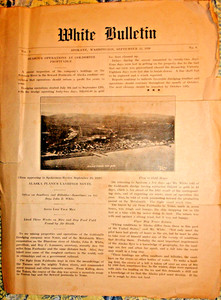 WHITE BULLETIN 9-25-1928/WHITE GOLD MINING CO. 4 Pp NEWS BULLETIN/1 OF A KIND!