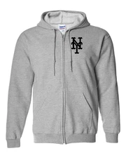 NY METS  Graphic Logo, Zip Hoodie, New York Baseball, Unisex Special. SHIPS FREE
