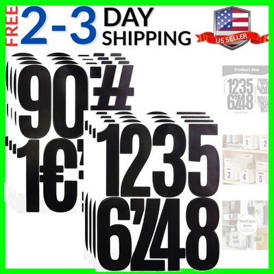 5 Inch Vinyl Number Stickers,88 Pieces Self-Adhesive Large Numbers 0-9 and Pu...