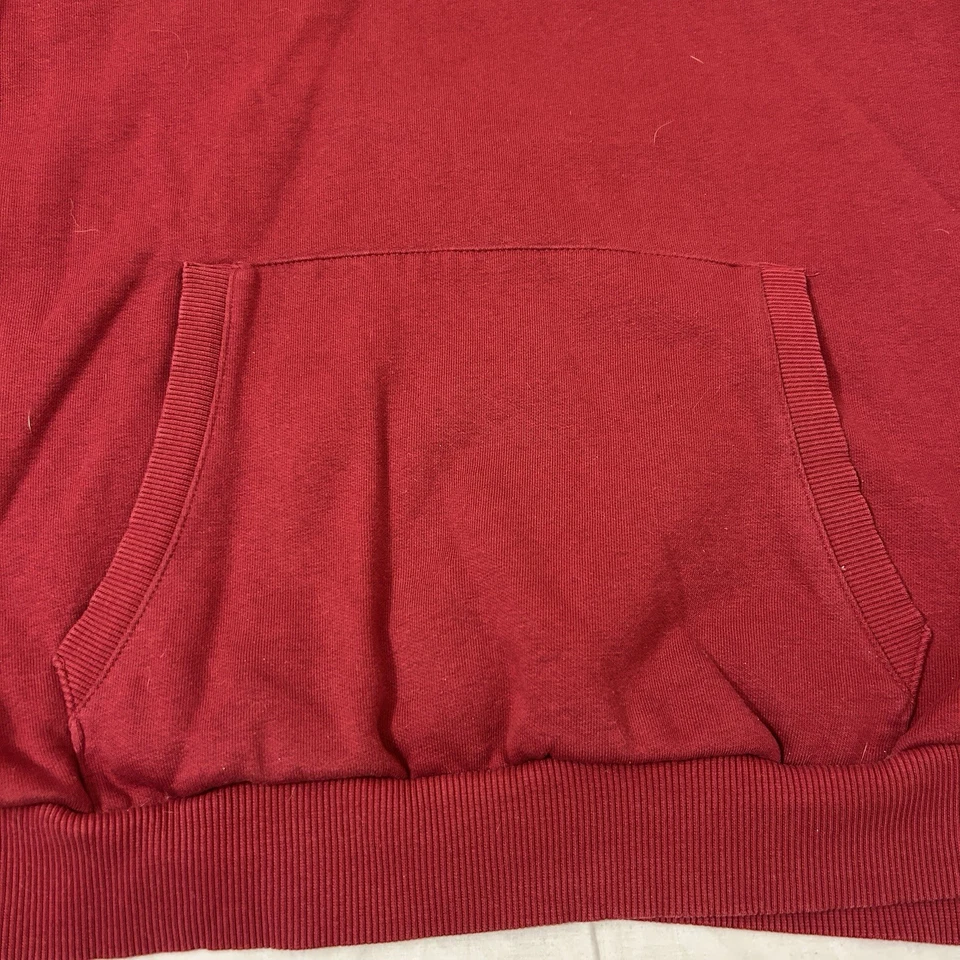 Fila Men's Large Rugby Shirt Kangaroo Pocket Long Sleeve Polo L Maroon - Image 4 of 4
