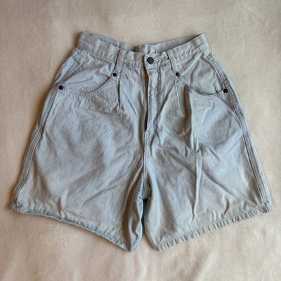 Vintage Brittania Hickory Stripe Denim Shorts Womens 6 High Waist Jorts