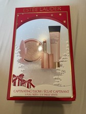 Estee Lauder Captivating Glow Gift Set Futurist Aqua Primer Blush Lipstick NWB