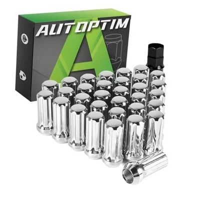 Lug Nuts - Replacement for Ram 2500 3500, M14x1.5 Silver 32 Pack SplineDrive