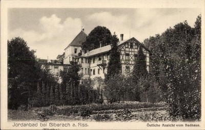 Ak Biberach an der Riß in Oberschwaben, Jordanbad, Badhaus - 10919473
