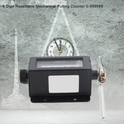NEW D94-S 6 Digit Resettable Mechanical Pulling Counter 0-999999