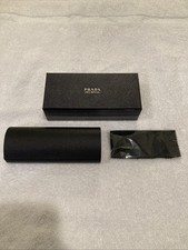 Prada Authentic Hard Eyeglass Sunglasses Case Brand New W/ Cleaning Cloth  Box