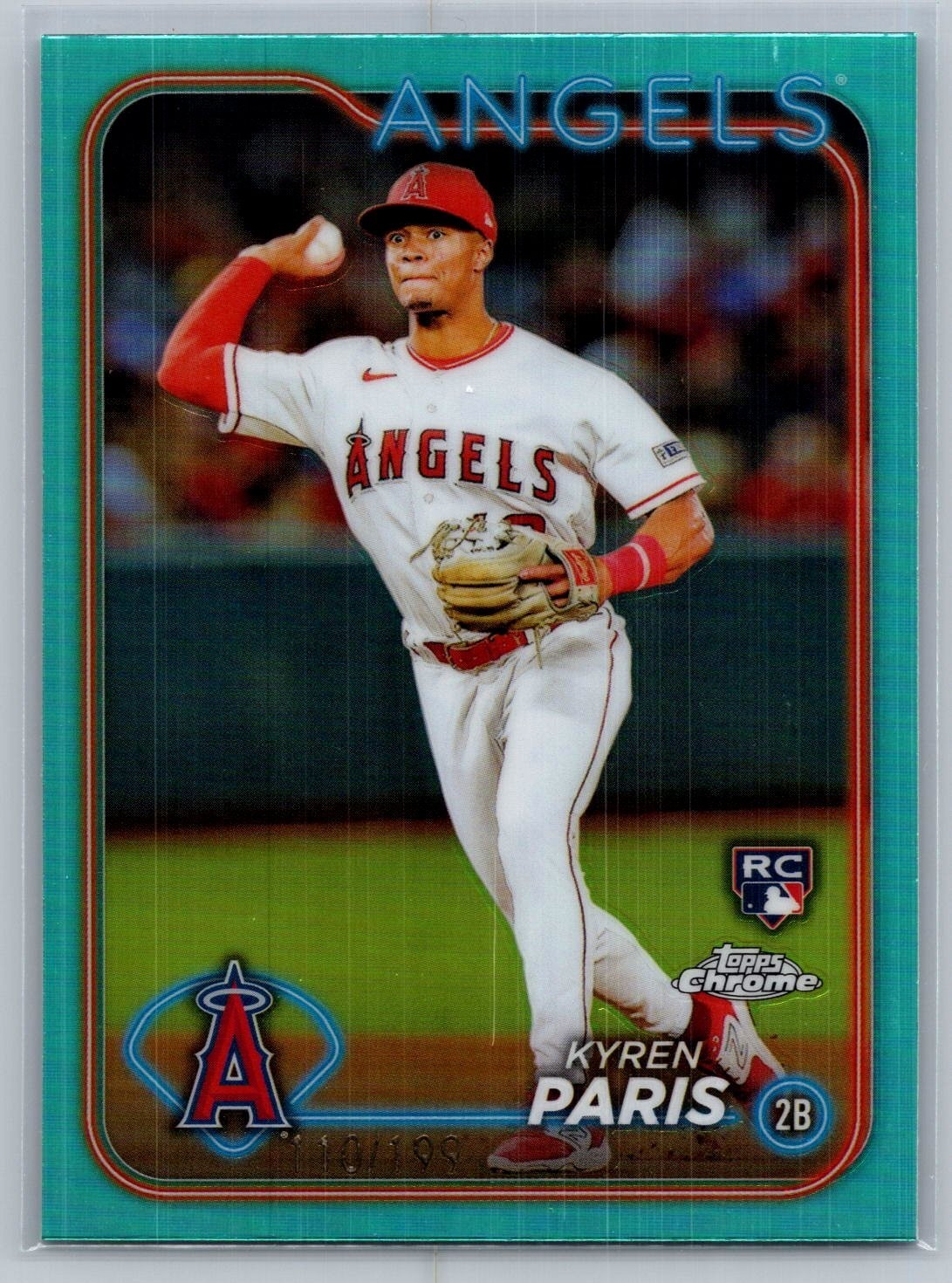 2024 Topps Chrome #151 Kyren Paris /199 Aqua Refractor (RC)