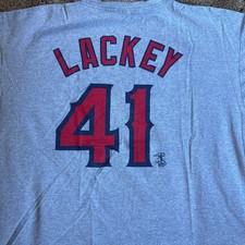 Vintage Majestic Anaheim Angels John Lackey #41 mlb tee Mens XL